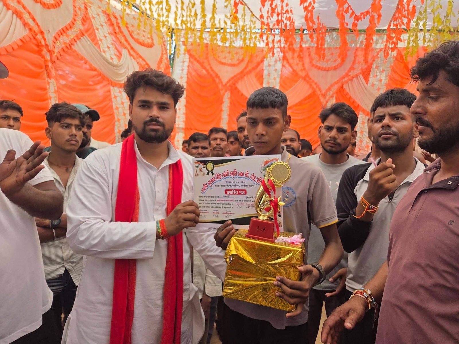 शहीद गुलाब सिंह लोधी स्मृति 1600 मीटर दौड़ प्रतियोगिता में गूंजा अतरौली के युवाओं का जोश